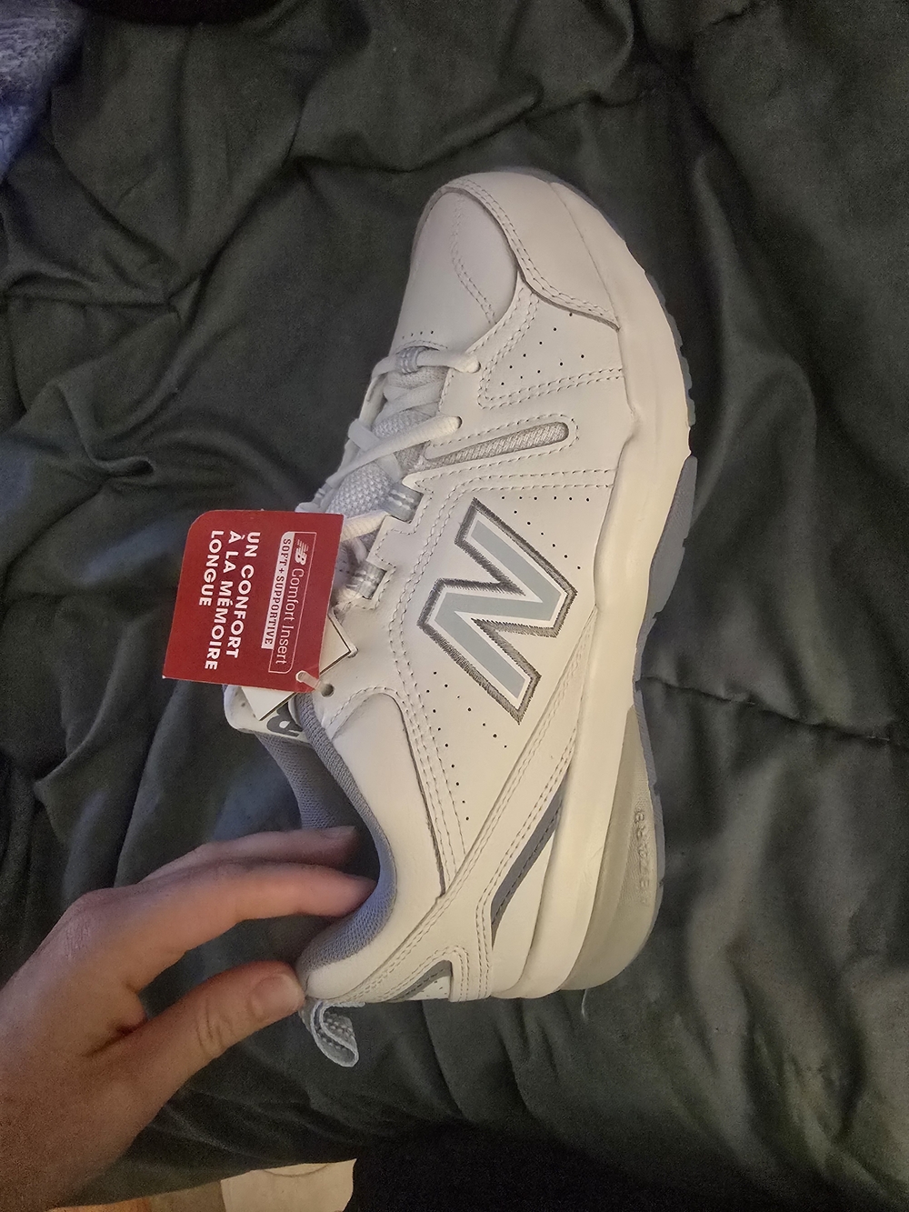 New Balance Men’s White/Gray Walking Sneakers